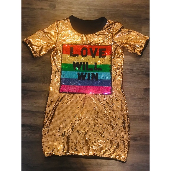 Gold Sequin Dress (WORN ONCE) - Picture 2 of 2